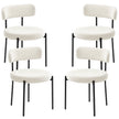 Avery 4 Pieces Modern Dining Chairs with Corduroy Upholstery-Beige