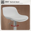 Zee Counter Height/Bar Stools Set of 2 with Adjustable Height and Swivel Seat-White