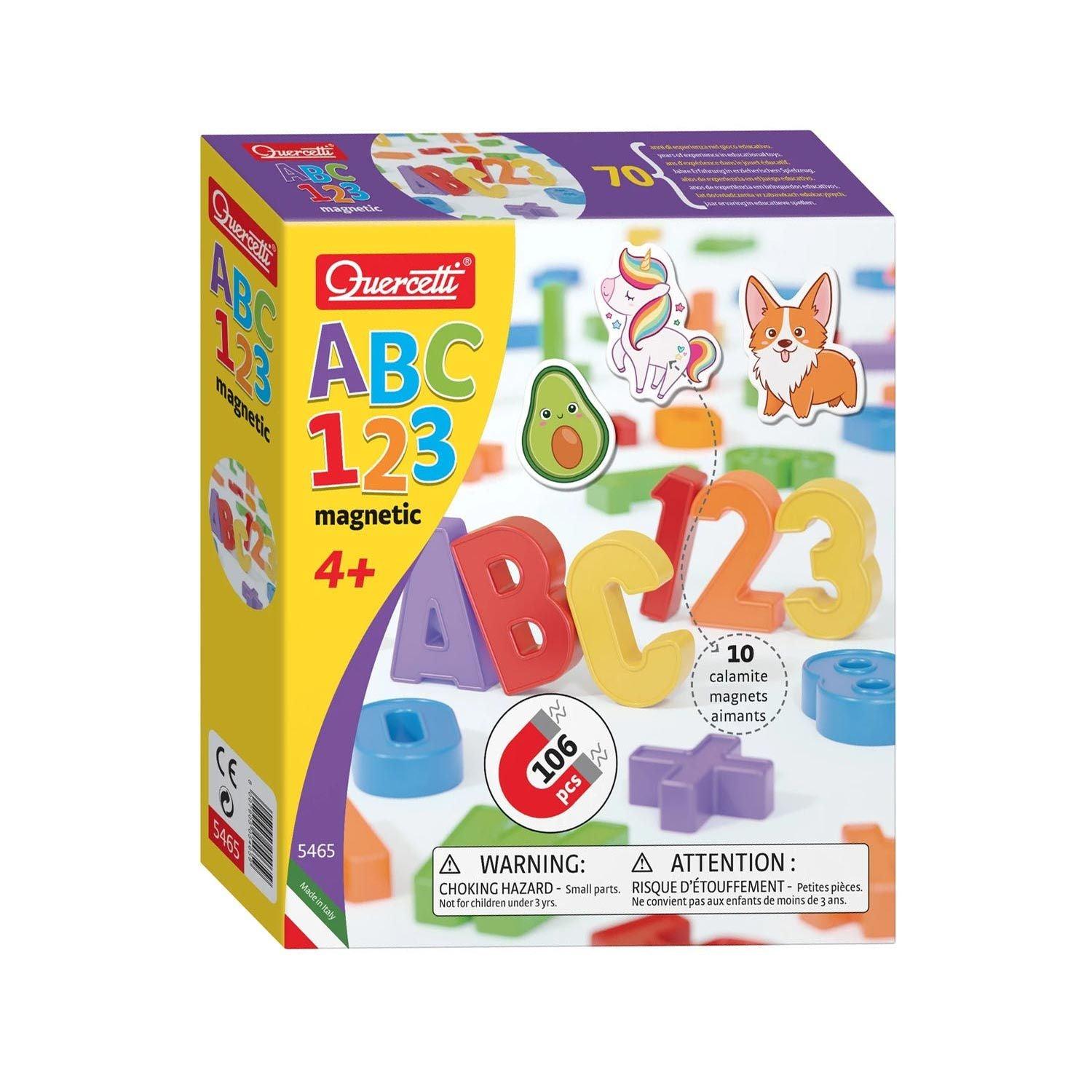 Quercetti - Abc123 Magnetic - 106-Piece (Multi)