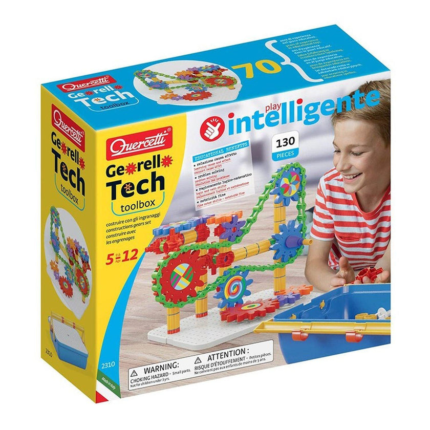 Quercetti - Georello Tech - Boîte à outils - 130 pièces