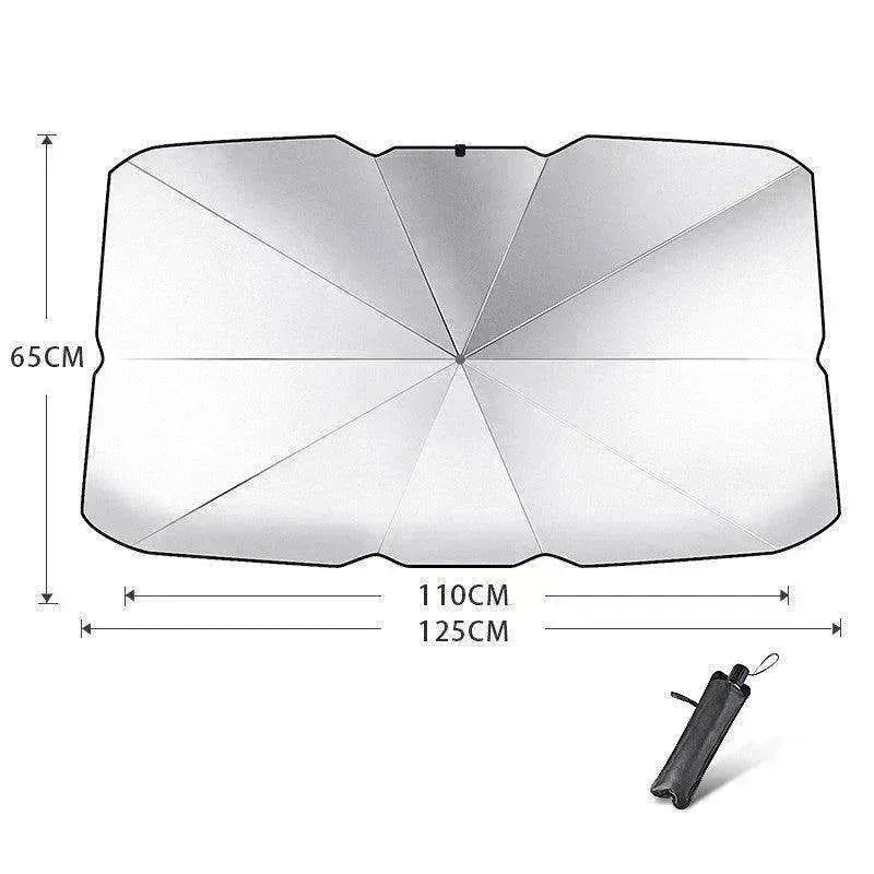 Quick deploy and practical  foldable car sunshade