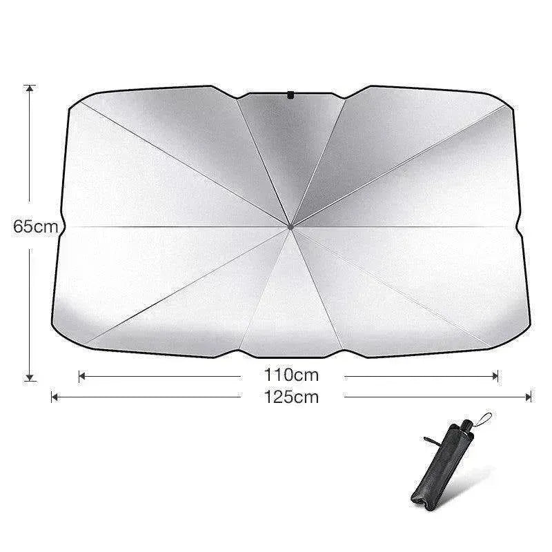 Quick deploy and practical  foldable car sunshade