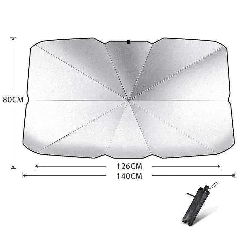 Quick deploy and practical  foldable car sunshade