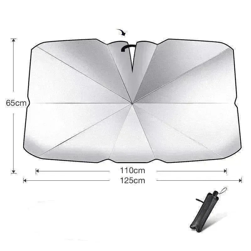 Quick deploy and practical  foldable car sunshade
