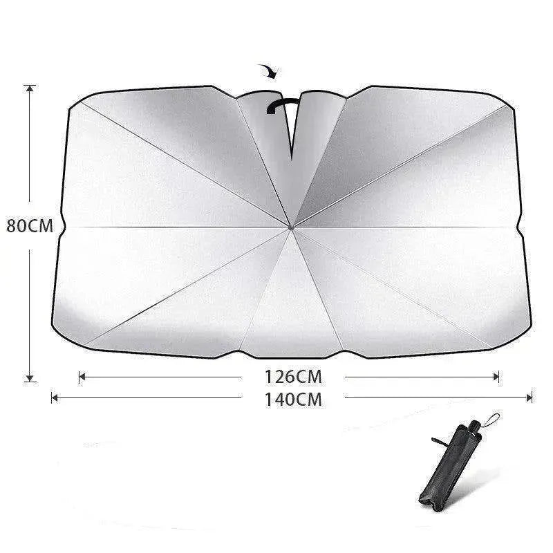 Quick deploy and practical  foldable car sunshade