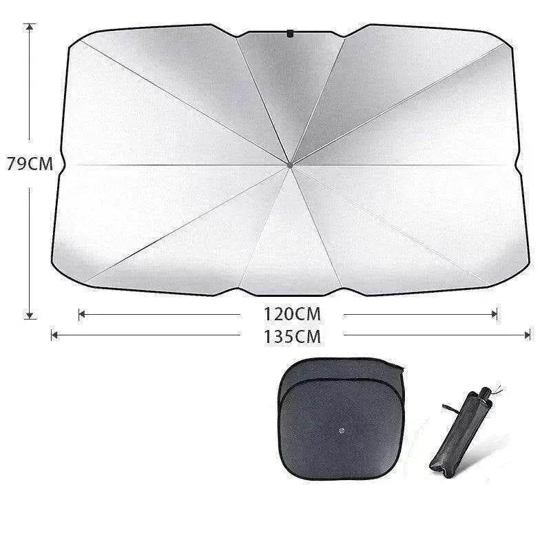 Quick deploy and practical  foldable car sunshade