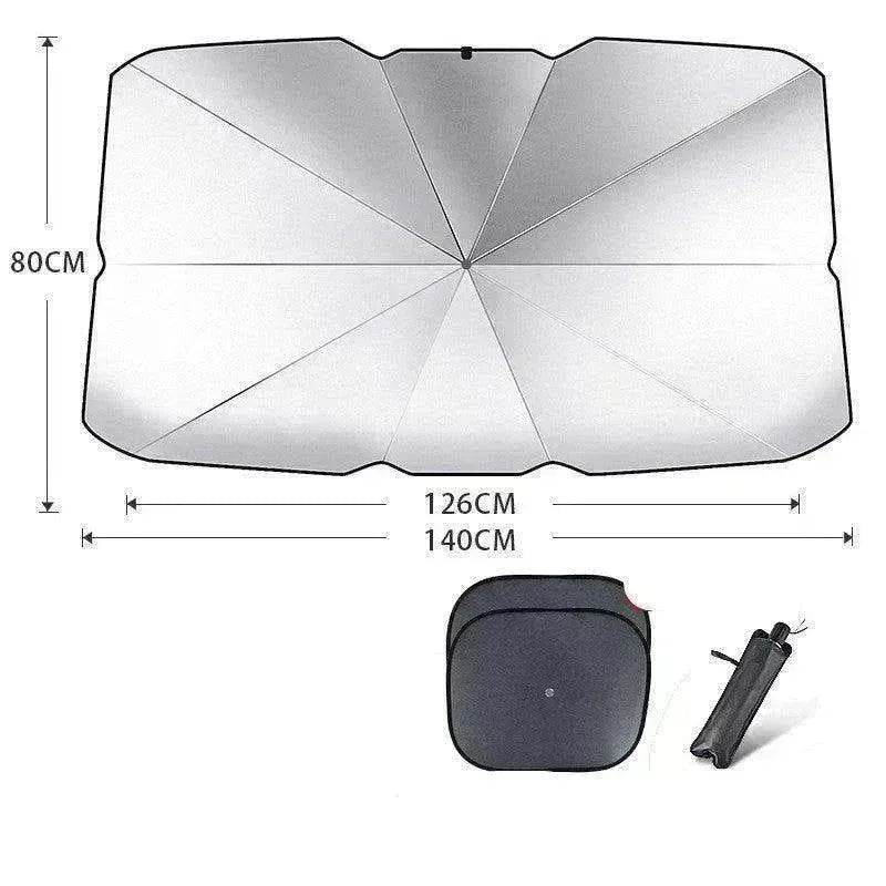 Quick deploy and practical  foldable car sunshade