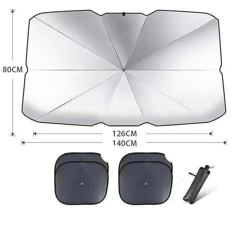 Quick deploy and practical  foldable car sunshade