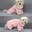 Microfiber Dog Bathrobe & Pet Drying Towel – Blue, Pink & Green | XS–M