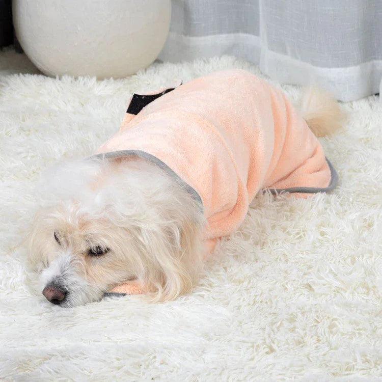 Microfiber Dog Bathrobe & Pet Drying Towel – Blue, Pink & Green | XS–M