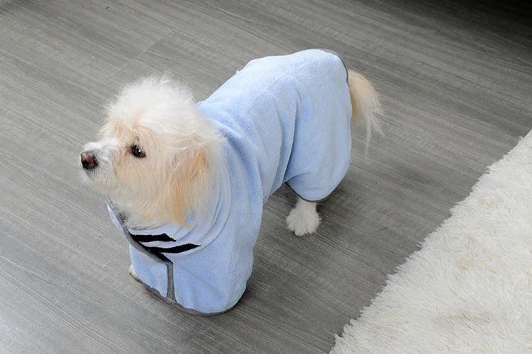 Microfiber Dog Bathrobe & Pet Drying Towel – Blue, Pink & Green | XS–M