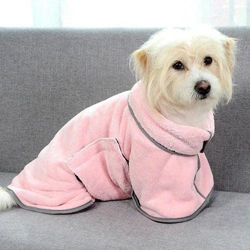 Microfiber Dog Bathrobe & Pet Drying Towel – Blue, Pink & Green | XS–M