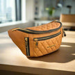 Quilted Sheep Leather Waist Bag