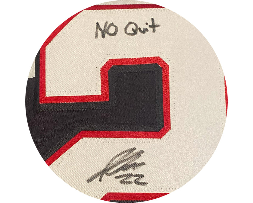 Jack Quinn Autographed Ottawa 67's Home CCM Replica Jersey Multi-Inscribed