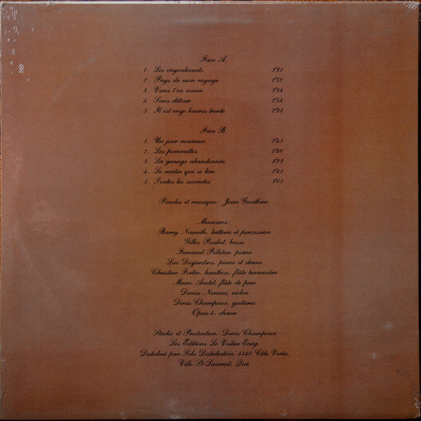 Jean Gauthier / Les Engoulevents - LP USED