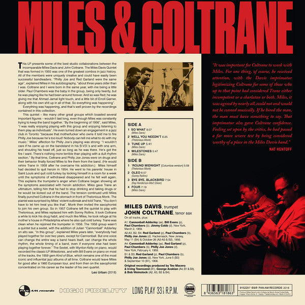 Miles Davis, John Coltrane / Miles & Coltrane - LP