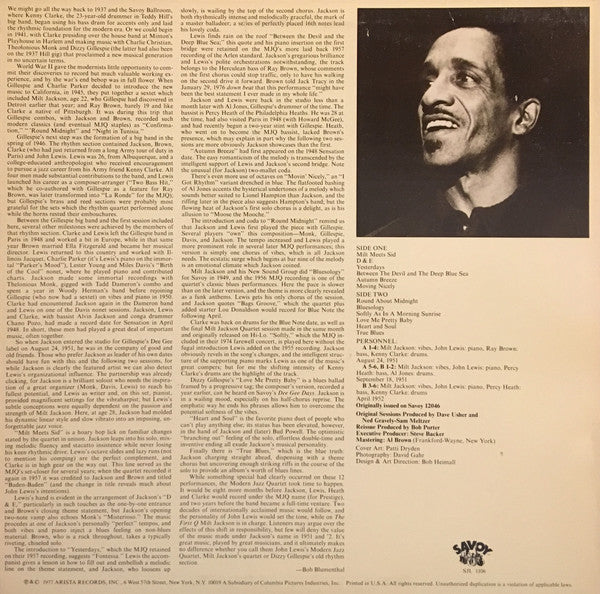 Milt Jackson / The First Q - LP Used