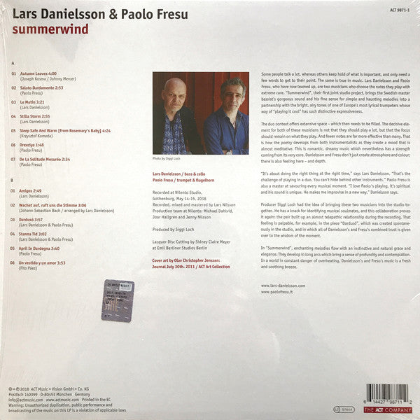Danielsson & Fresu / Summerwind - LP