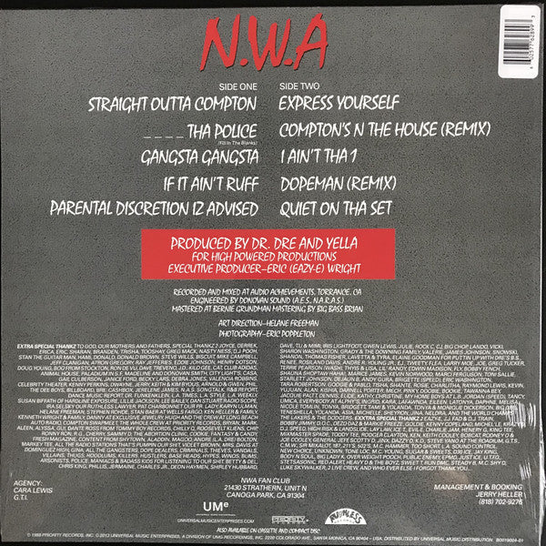 N.W.A. / Straight Outta Compton - LP RED