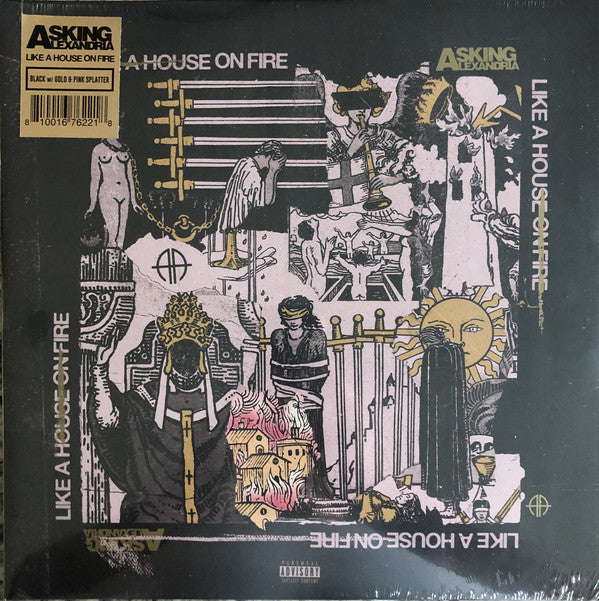 Asking Alexandria / Like A House On Fire - 2LP Used Black w/ Gold & Pink Splatter