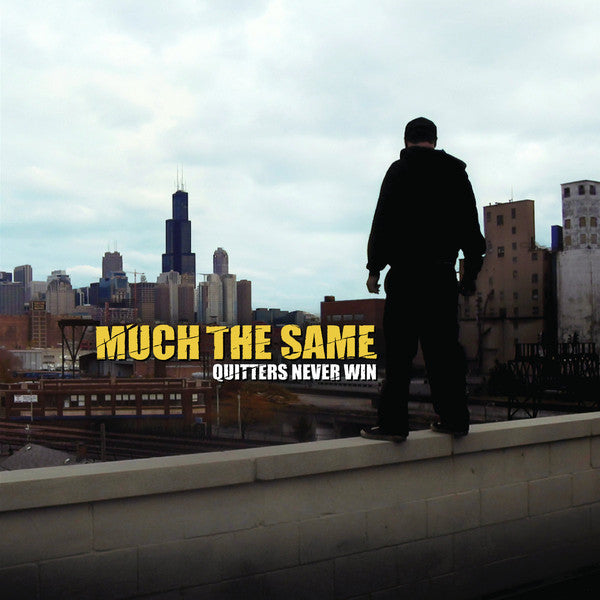 Much The Same – Quitters Never Win - LP Clear w/ Baby Blue Stripe & White Splatter (Used)