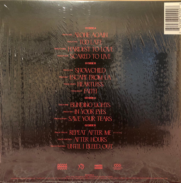 The Weeknd / After Hours - 2LP RED SPLATTER
