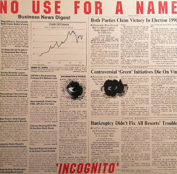No Use For A Name / Incognito - LP Used WHITE