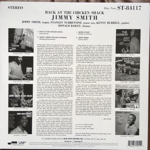 Jimmy Smith (The Incredible) / Back At The Chicken Shack - LP