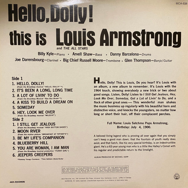 Louis Armstrong And The All Stars / Hello, Dolly! - LP USED