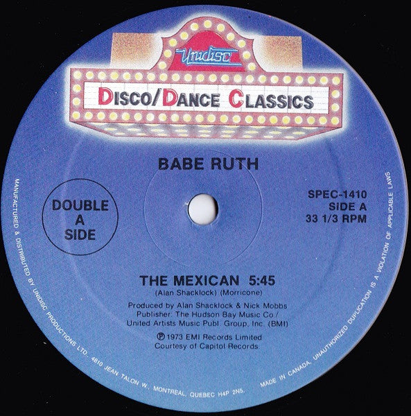 Babe Ruth, Rufus & Chaka Khan / The Mexican / Do You Love What You Feel - LP 12'' Used
