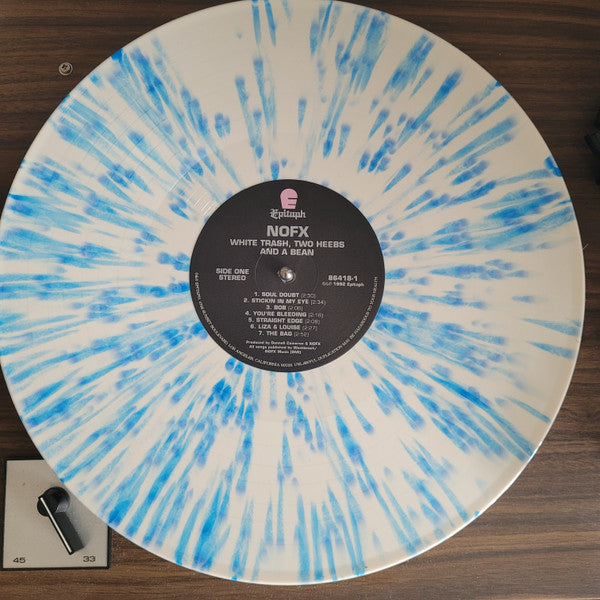 NOFX / White Trash, Two Heebs And A Bean - LP BLUE/BONE SPLATTER