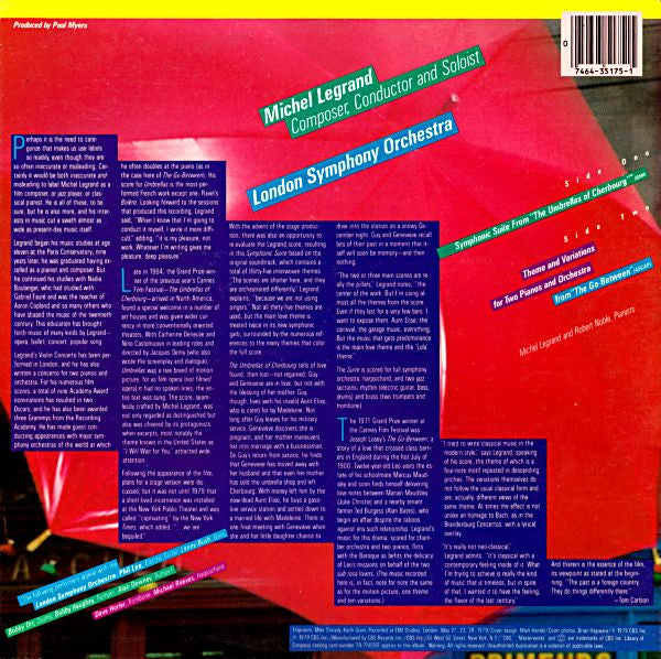 Michel Legrand, London Symphony Orchestra / Suites From 