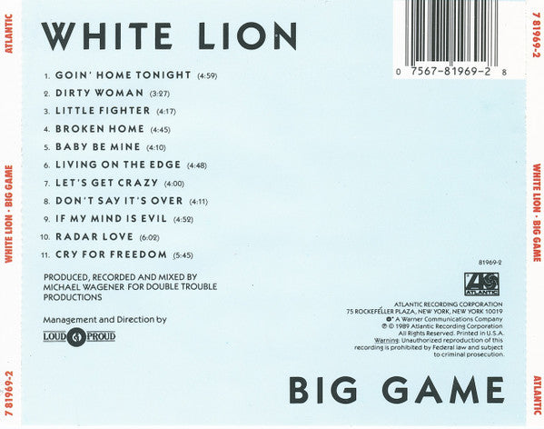 White Lion / Big Game - CD (Used)