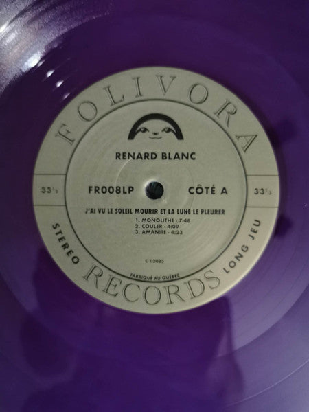 Renard Blanc / J'ai Vu Le Soleil Mourir Et La Lune Le Pleurer - LP PURPLE