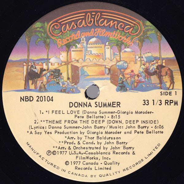 Donna Summer / I Feel Love / Theme From The Deep (Down, Deep Inside) - LP 12