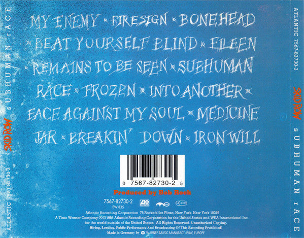 Skid Row / Subhuman Race - CD (Used)