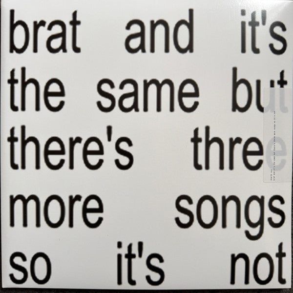 Charli XCX / Brat And It's The Same But There's Three More Songs So It's Not - LP WHITE