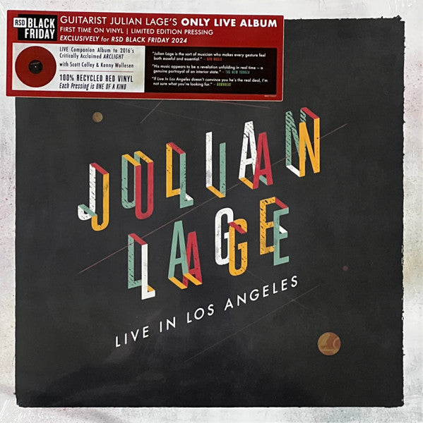 Julian Lage / Live In Los Angeles - LP RED