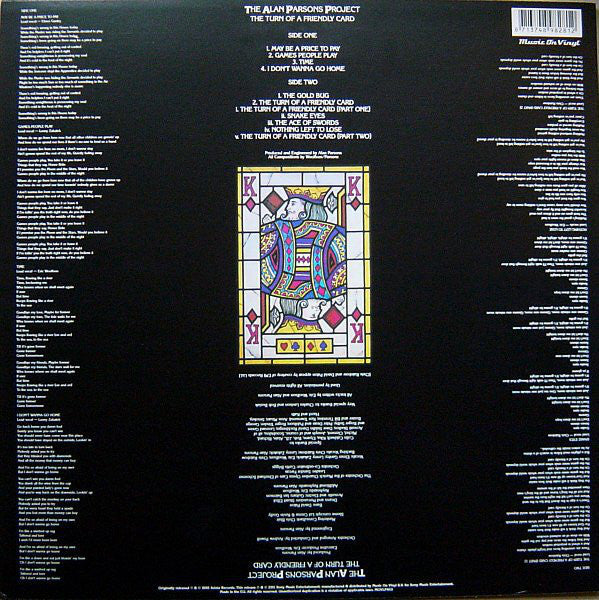 The Alan Parsons Project / The Turn Of A Friendly Card - LP
