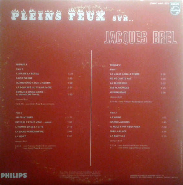 Jacques Brel / Pleins Feux Sur... - LP USED