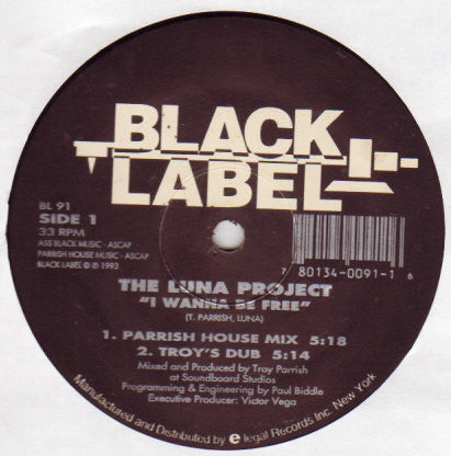 The Luna Project / I Wanna Be Free - LP  Used 12''