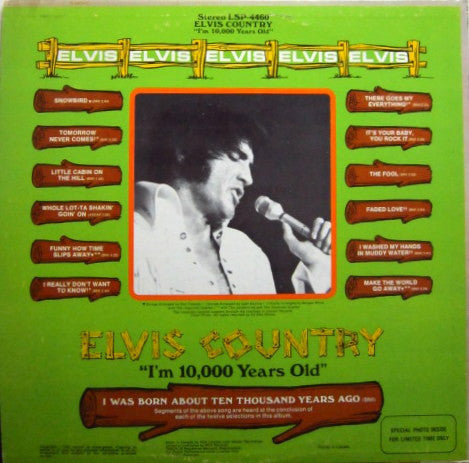 Elvis Presley / Elvis Country (I'm 10,000 Years Old) - LP USED