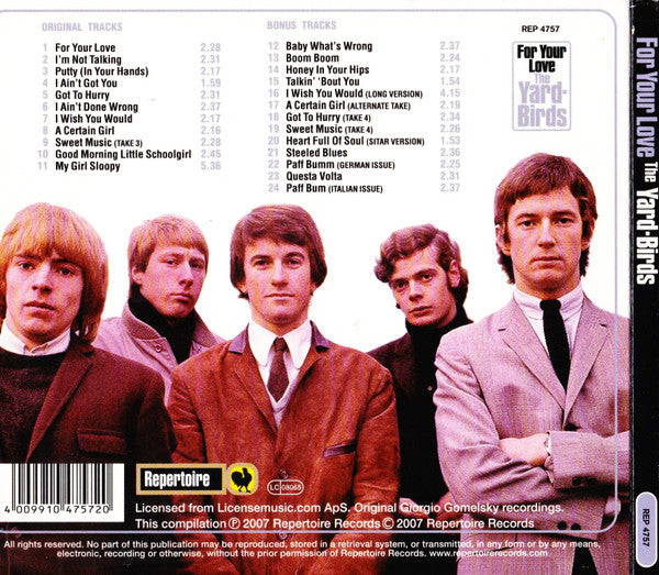 The Yardbirds / For Your Love - CD