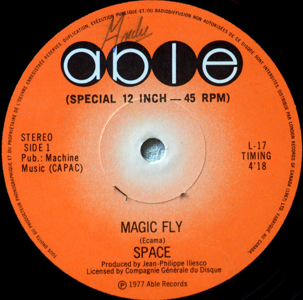 Space ‎/ Magic Fly - 12'' Used