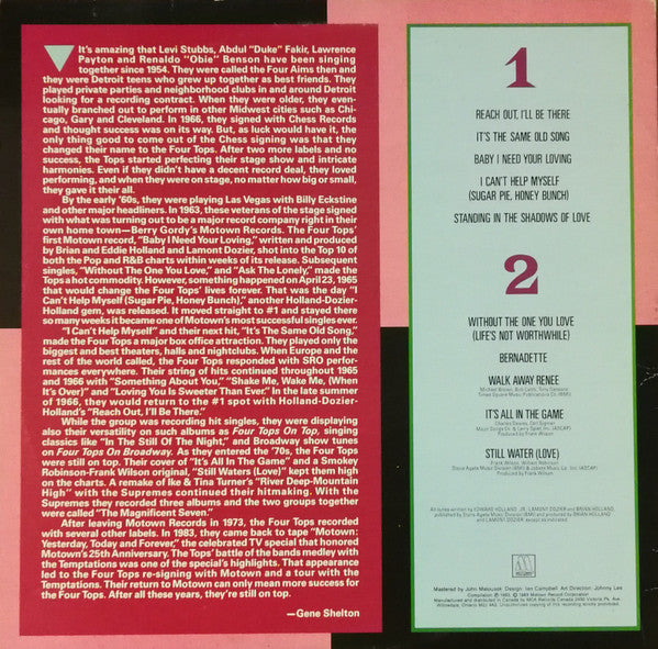Four Tops / Great Songs And Performances That Inspired The Motown 25th Anniversary Television Special - LP USED