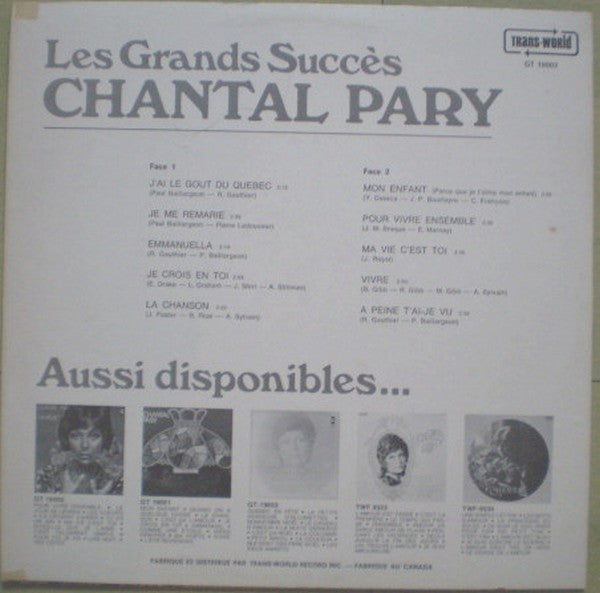 Chantal Pary / Les Grands Succès - LP USED