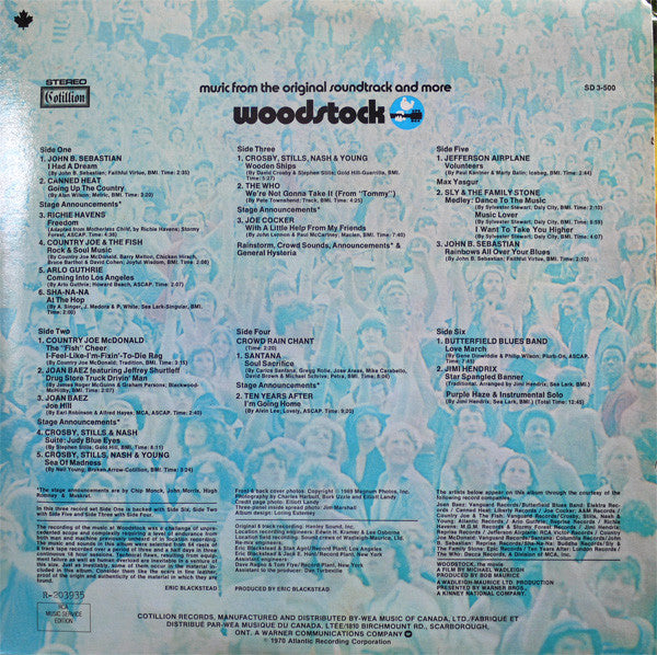 Various / Woodstock - Music From The Original Soundtrack And More - 3LP Used