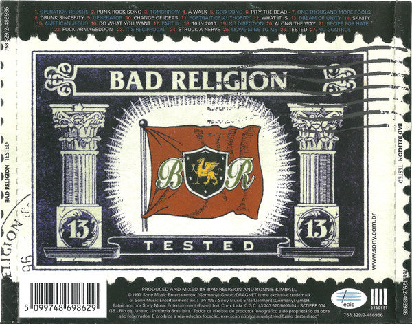 Bad Religion / Tested: Live - CD (Used)