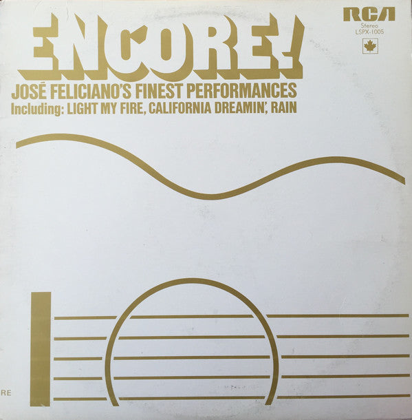 José Feliciano ‎/ Encore! José Feliciano's Finest Performances - LP Used