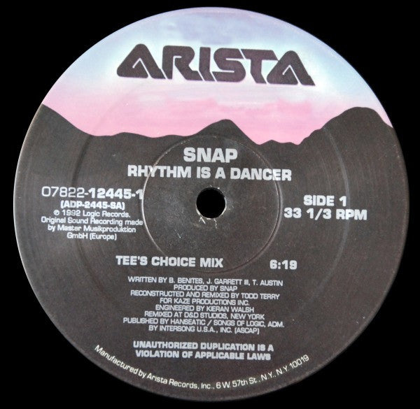 Snap / Rhythm Is A Dancer - 12